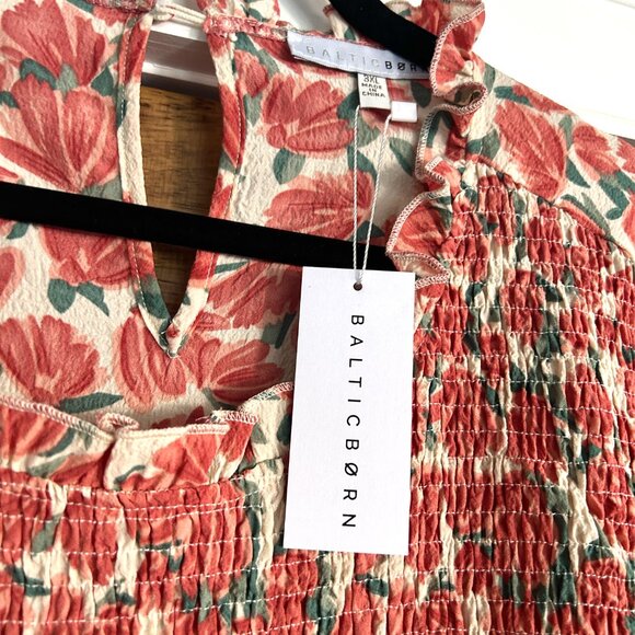 Baltic Born Floral Midi Dress - Pink and Green - Picture 8 of 13